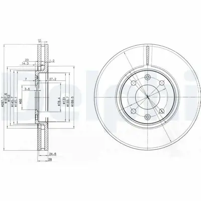 DELPHI BG3675 On Fren Dısk Aynası Havalı C5 C5 Iı 2.0hdı - 2.2hdı - 3.0 V6 01 Xantıa Xantıa Iı 3.0 V6 - 2.0t - 1.9t - 1.9d 4246R6
