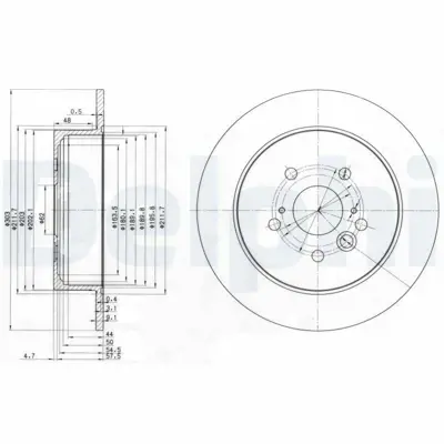 DELPHI BG3691 Fren Dıskı (Cıftlı Paket) Delıksız Arka Rav405-2000 > 04-2006 4243142041