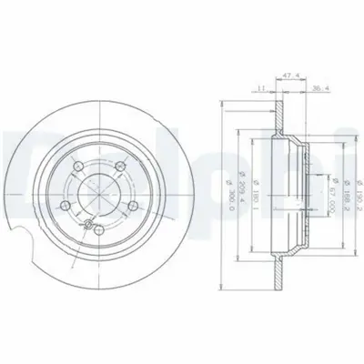 DELPHI BG3725 Fren Dıskı (Cıftlı Paket) Delıksız Arka  S280 S320 S350 10-1998 > 08-2005 A220423011264