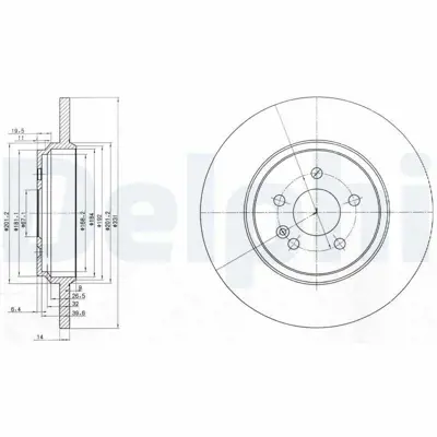 DELPHI BG3728 Fren Dıskı (Cıftlı Paket) Delıksız Arka Ml270 Ml320 Ml350 Ml400 Ml430 Ml500 Ml5501-1998 > 06- A1634230212