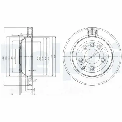 DELPHI BG3775C Arka Fren Aynası (17) Touareg Q7 07> 7L6615601J