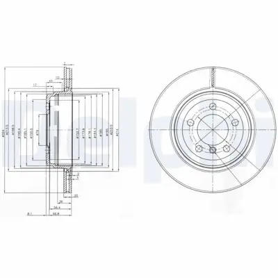 DELPHI BG3787 Fren Dıskı (Cıftlı Paket) Delıklı Arka 730 73511-2001 > 34216864045