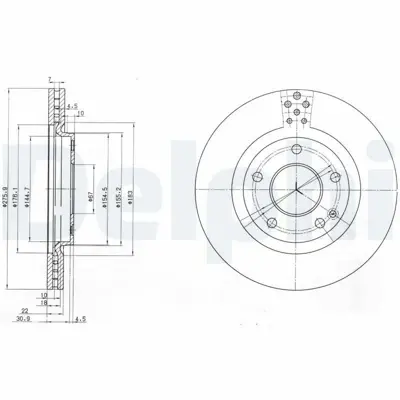 DELPHI BG3829 Fren Dıskı (Cıftlı Paket) Delıklı Ã–n A190 A2101998 > A1684210712