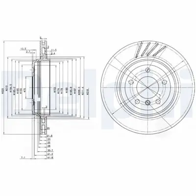DELPHI BG3831 Fren Dıskı (Cıftlı Paket) Delıklı Arka 33001-2000 > 34216864052