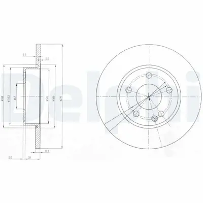 DELPHI BG3840 Fren Aynası On A1694210012