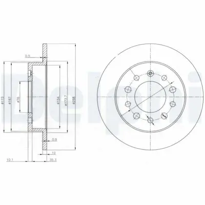DELPHI BG3862 Fren Dıskı (Cıftlı Paket) Delıksız Arka Coupe Tıburon Tuscanı09-2001 > 584112C000