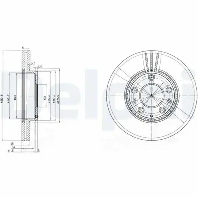 DELPHI BG3874 Fren Dıskı (Cıftlı Paket) Delıklı Ã–n Mazda 606-2002 > 07-2007 GJ6Y3325XA