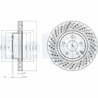DELPHI BG3882 Fren Dıskı (Cıftlı Paket) Delıklı Ã–n Sl35003-2003 > 01-2012 A230421041264