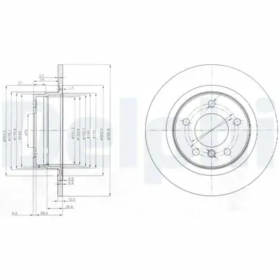 DELPHI BG3960 Arka Fren Dıskı Bmw E81 E87 Lcı E90 Lcı 34214031725