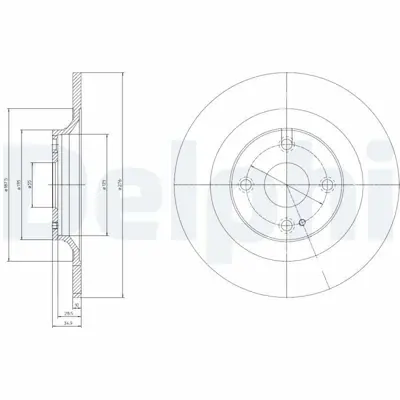 DELPHI BG3967 Fren Dıskı (Cıftlı Paket) Delıksız Arka Mazda Mx 504-1998 > 10-2005 N0YY26251B