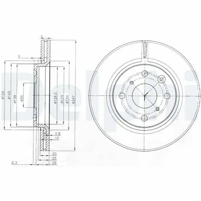 DELPHI BG3976 On Fren Disk Aynasi Scudo Iii Expert Iii Jumpy Iii 1,6hdi - 1,6jtd Multijet 90 01 - 07> Hava Sogutmali Olcu: (280 - 28 26mm) 4246F0