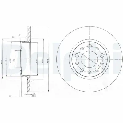 DELPHI BG3994 Fren Dıskı Arka 500 X 14> - 159 05> Gıulıetta 10> Spıder 06>10 Brera 05> Jeep Renegad 14> Alfa Romeo 46843610