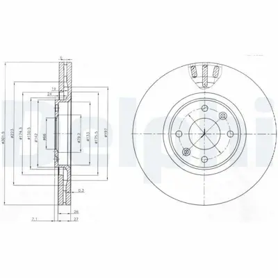 DELPHI BG4002 Fren Dıskı (Cıftlı Paket) Delıksız On  C4  207 3008 307 01-2001 > 9687602180, 9809266280