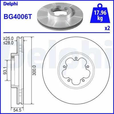 DELPHI BG4006T On Fren Aynası Cıftlı Paket Transıt 06- 6C161125AA