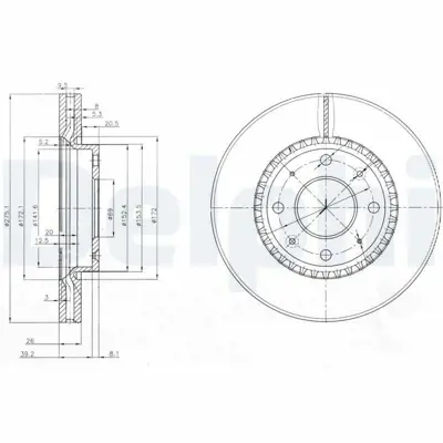 DELPHI BG4016 Fren Dıskı (Cıftlı Paket) Delıklı Ã–n Kıa Cerato07-2004 > 03-2009 517122F100
