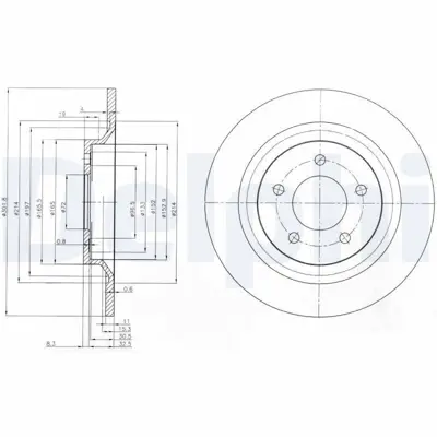 DELPHI BG4026 Fren Dıskı (Cıftlı Paket) Delıksız Arka Mazda 503-2005 > C26Y26251A