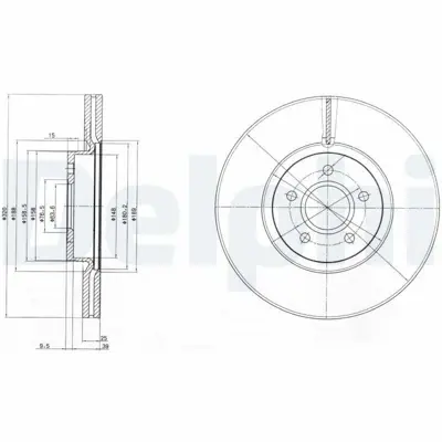 DELPHI BG4056C On Fren Aynası Connect 12  > Focus Iı Sw 05>11 Focus Iıı 2,0 Ecoboost 12>15 Kuga Dızel 12>14 Volvo   CV611125FA