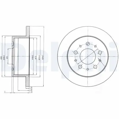 DELPHI BG4061 Arka Fren Dısk Aynası Boxer Jumper Ducato (Tum Modeller) 14q (15 Jant) 1,9 2,0 Hdı 2,2 Hdı 2,5duz 2,5t (00 13) 424930