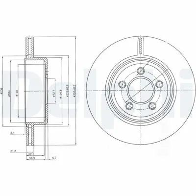DELPHI BG4073 Fren Aynası Arka K04779209AG