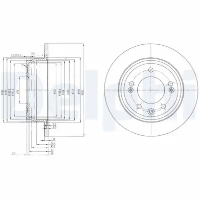 DELPHI BG4082C Arka Fren Aynası Dıskı Hyundaı I30 07 12 Ix35 10> Ceed 06> Sportage 10> 262 Mm (Çiftli Paket) - Boya 584111H300