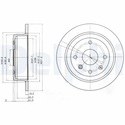 DELPHI BG4091 Arka Fren Dıskı Lacettı 96549630