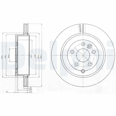 DELPHI BG4125 Arka Fren Dıskı Freelander 2 2.0-3.2 Td LR001019