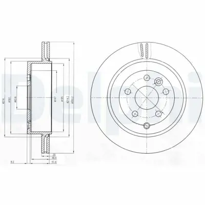 DELPHI BG4125 Arka Fren Dıskı Freelander 2 2.0-3.2 Td LR001019