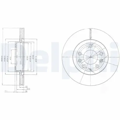 DELPHI BG4141 Fren Dıskı (Cıftlı Paket) Delıklı Ã–n Mazda Mx 507-2005 > 09-2015 NF4Y3325X
