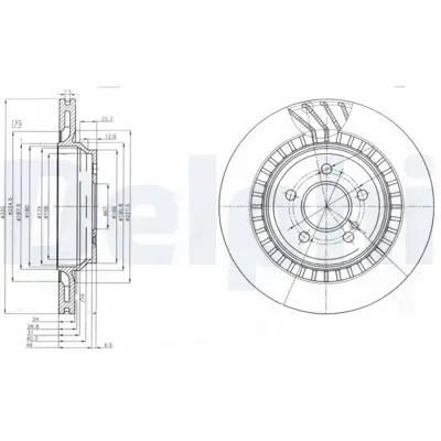 DELPHI BG4144 Fren Dıskı (Cıftlı Paket) Delıklı Arka Cl500 S420 S450 S500 S60012-2005 > A2214230412