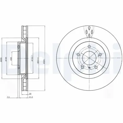 DELPHI BG4162C Fren Dıskı (Cıftlı Paket)   Boyalı Delıklı Ã–n 350 Z01-2003 > 40206CD005