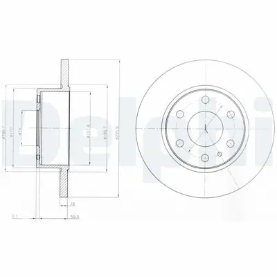 DELPHI BG4164 Arka Fren Dısk Aynası Daıly Iı 09 - 02> Daıly Iıı 05 - 06> 7188080