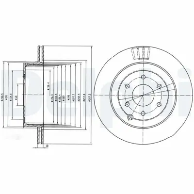 DELPHI BG4174 Fren Dıskı (Cıftlı Paket) Delıksız Arka  Pathfınder 01-2005 > 12-2013 43206EB30A