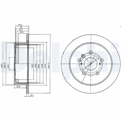 DELPHI BG4180 Fren Dıskı (Cıftlı Paket) Delıksız Arka Rx300 Rx350 Rx400h02-2003 > 4243148050