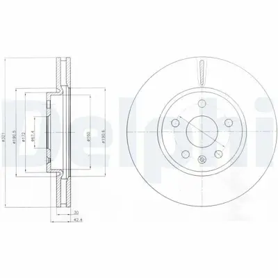 DELPHI BG4189C Fren Dıskı Ön 569064, 13579150, 13502214, 13501308, 569422, 569083, 23118530, 23118055, 13501320, 95516090