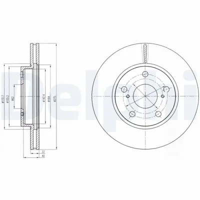 DELPHI BG4232 Fren Dıskı Ön 43512-12670