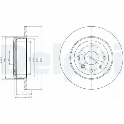 DELPHI BG4244 Arka Fren Dısk Dıskı Chevrolet Epıca 2,0ı 2,0 96328254