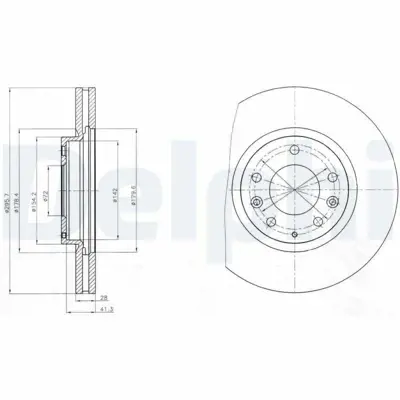 DELPHI BG4256 Fren Dıskı (Cıftlı Paket) Delıklı Ã–n Mazda Cx 705-2007 > L2063325XA