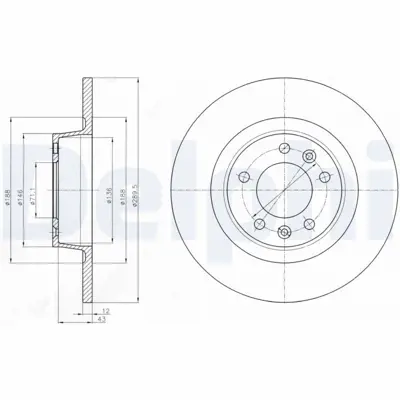 DELPHI BG4301 Arka Fren Dısk Aynası P407 C5 Iıı 1,6hdı 110 Fap 1,8 2,0 2,0hdı 135 Fap 2,2 3,0 05 - 04> 4246P4