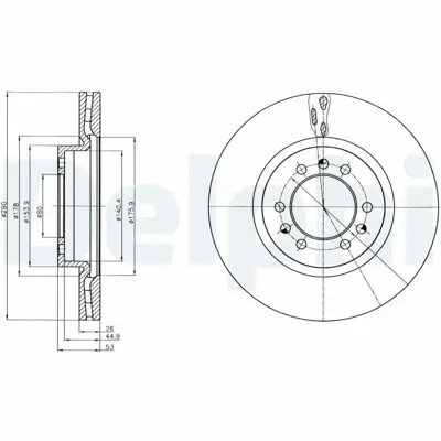 DELPHI BG4339 Fren Dıskı (Cıftlı Paket) Delıklı Ã–n Iveco Daıly11-2001 > 05-2006 500322079