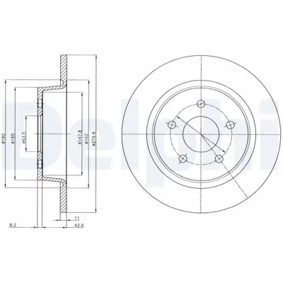 DELPHI BG4533C Arka Fren Dısk Aynası Yenı Connect Chc 1.6 -1.5 Tdcı  15> C-Max 12>  Kuga Iı 13>20  Grand C-Max (Dxa 1223540, 1223543, 1253728, 1320347, 1373360, 1468946, 1501068, 1575733, 1748745, 3M512A315AB