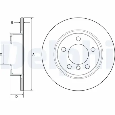 DELPHI BG4561C Fren Dıskı (Cıftlı Paket)   Boyalı Delıksız Arka Mını Cooper Cooper D Cooper Dx Cooper S Cooper 34219811539