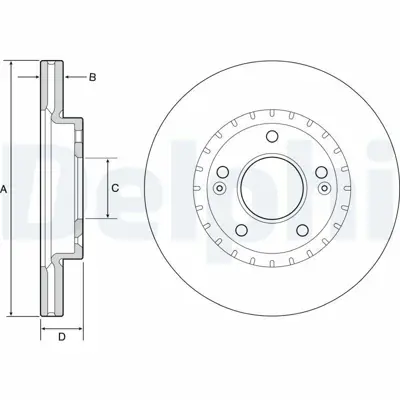 DELPHI BG4565C Fren Dıskı (Cıftlı Paket) Boyalı Delıksız On Hyundaı  Kıa Veloster  Ceed Pro Ceed 03-2011 > S517122V000, S51712A6000E