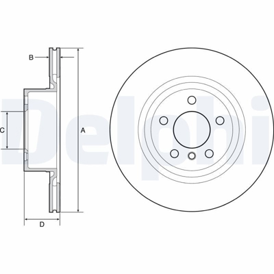 DELPHI BG4644C Fren Dıskı Arka Bmw F25 F26 34206886482