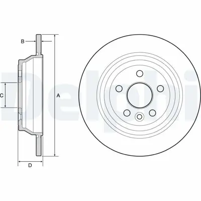 DELPHI BG4656C Fren Dıskı Arka Freelander 2 06-14 2.0 LR039935