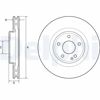 DELPHI BG4659C Fren Dıskı (Cıftlı Paket)   Boyalı Delıklı Ã–n A220 A250 B200 B220 B250 Cla200 Cla220 Cla250 A2464212612