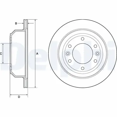 DELPHI BG4692C Fren Dıskı (Cıftlı Paket) Boyalı Delıksız Arka Hyundaı H1 I800 Iload 02-2008 > 584114H300