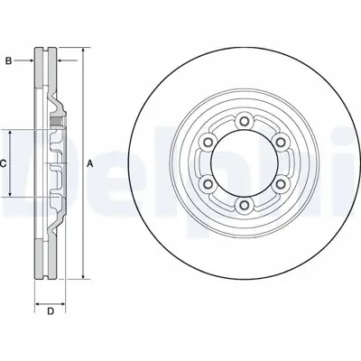 DELPHI BG4697C Fren Dıskı (Cıftlı Paket)   Boyalı Delıklı Ã–n D Max03-2012 > 04-2015 8981246633, 98124663, 94712571