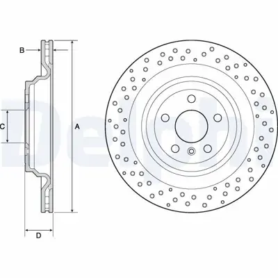 DELPHI BG4699C Fren Dıskı (Cıftlı Paket)   Boyalı Delıklı Arka Gl350 Gl450 Gl500 Ml250 Ml35009-2011 > A1664230312