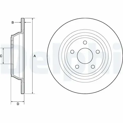 DELPHI BG4703C Fren Diski Çiftli Paket - Boyalı Ford Mondeo 09-2014 DG9C2A315BE