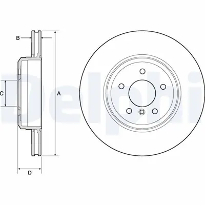 DELPHI BG4753C Fren Dıskı (Cıftlı Paket)   Boyalı Delıklı Arka 530 535 540 545 550 635 645 65012-2002 > 34216763827